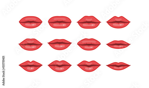 Various(different) types of lip shapes