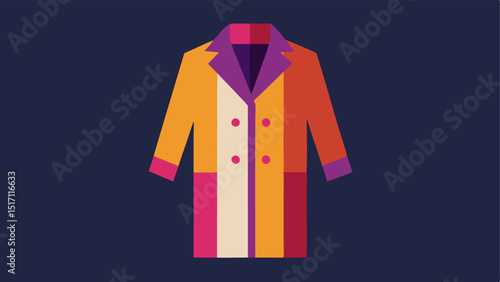 Adjustable Temperature Coat A fashionable overcoat with panels that change color and texture based on temperature showcasing warm vibrant hues in cold surroundings and cooler