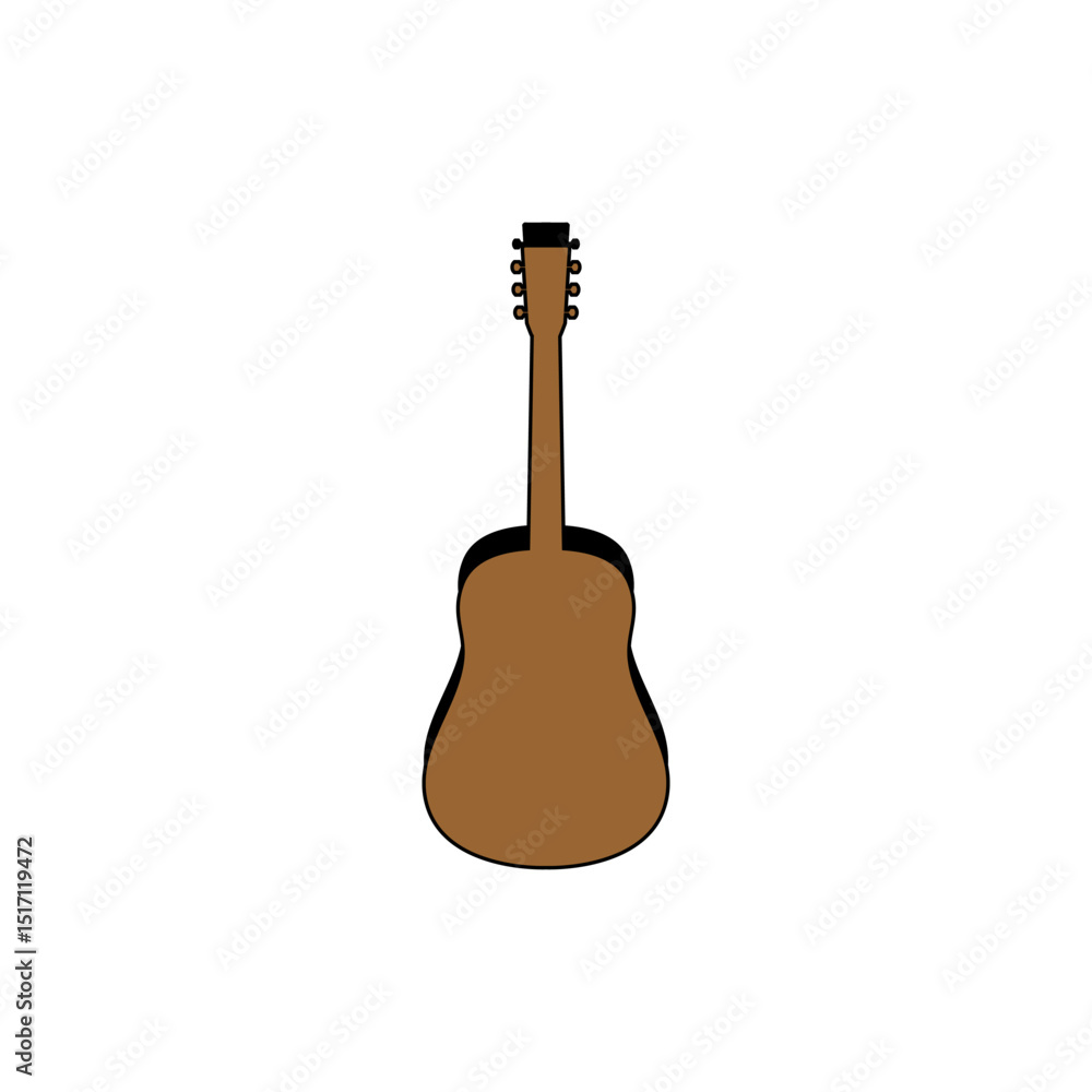 Fototapeta premium silhouette guitar wood