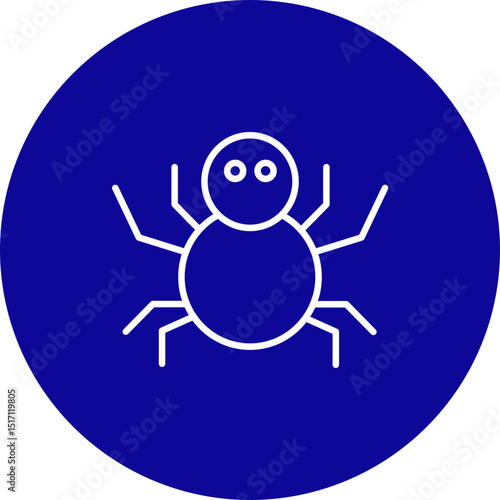 Tarantula  Vector Blue Circle Icon Design