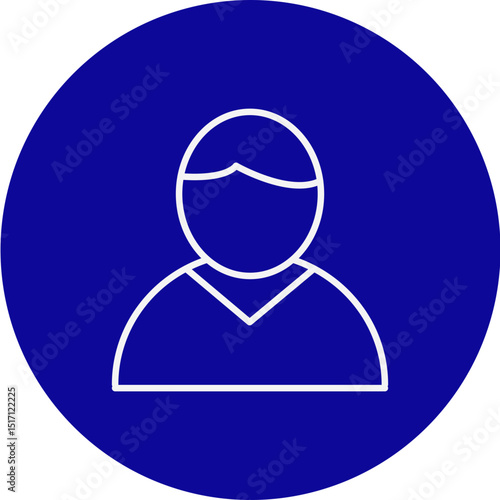 Clients Vector Blue Circle Icon Design