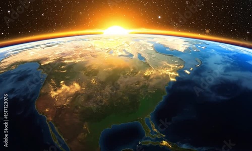 Sunrise Over North America Timelapse