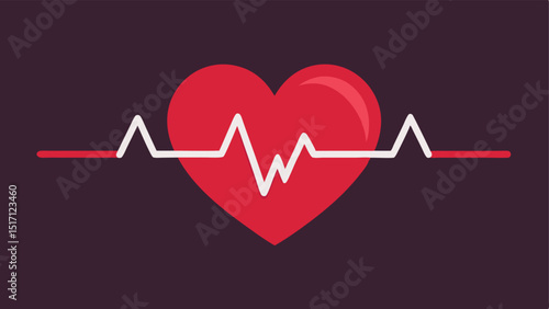 Heart Rate Monitor An animated heartbeat line on a screen showing realtime heart rate data with a blinking red indicator when elevated.