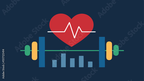 Heart Rate Visualization The users heart rate is shown as a pulsating graphic above their chest changing colors indicating intensity levels during a workout session.