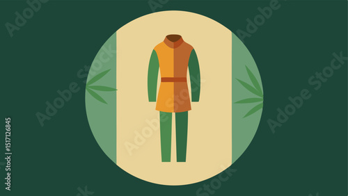 Bamboo Pattern A backdrop of bamboo stalks with a circular frame at the center showing a stylish outfit created from organic bamboo fabric.
