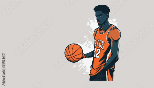 cartoon character of basketball Graphic Design for T shirt Street Wear and Urban Style