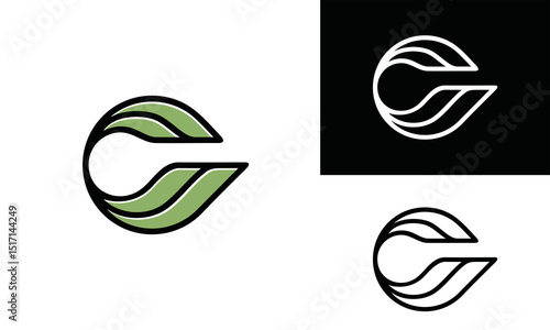 vector icon for web design letter c element