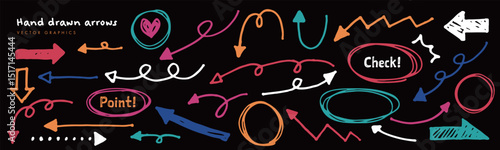 手描き矢印セット｜おしゃれな装飾素材