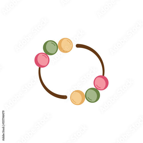 Logo or icon dango circle spin isolated on white background