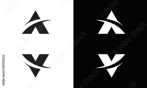 vector illustration of letter A or V