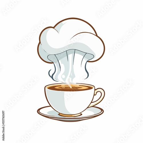Teacup Shaped Like a Chef’s Hat

