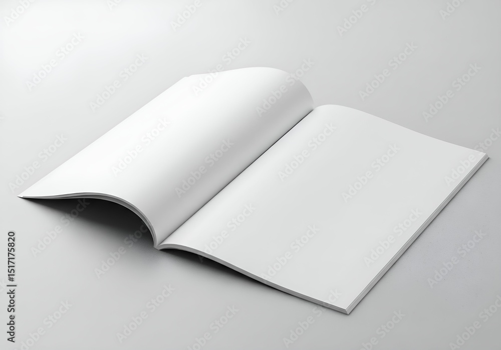 An open blank notebook on a smooth surface, showcasing two empty pages ready for writing or drawing. An open blank notebook on a smooth surface, showcasing two empty pages ready for writing or drawing.