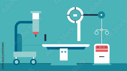 Instruments Fit A side view of an operating room where a surgical instrument is highlighted by AR showing the correct positioning relative to the patients anatomy.