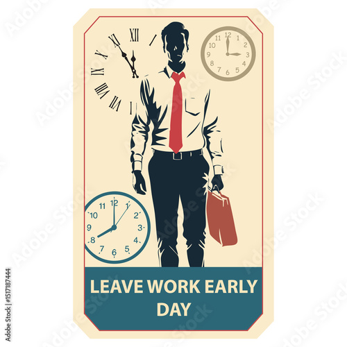 Leave Work Early Day label
