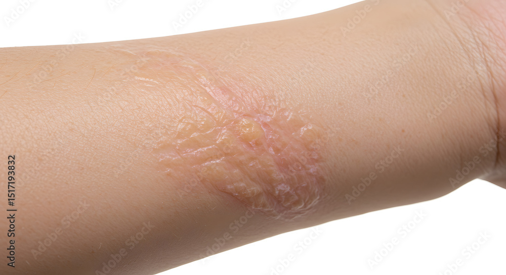 Naklejka premium Close-up of Child's Wrist with Severe Eczema or Contact Dermatitis