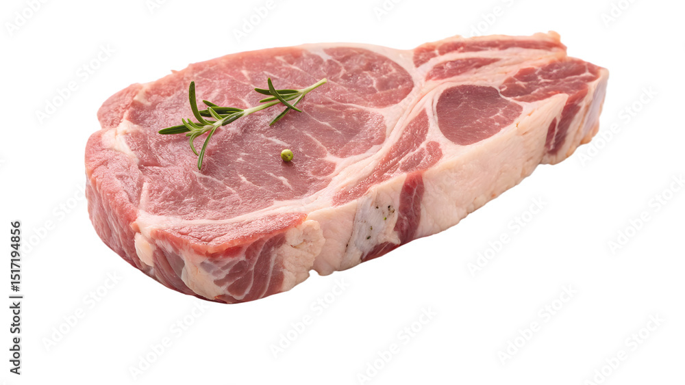 Fototapeta premium Uncooked Mutton Back Cho