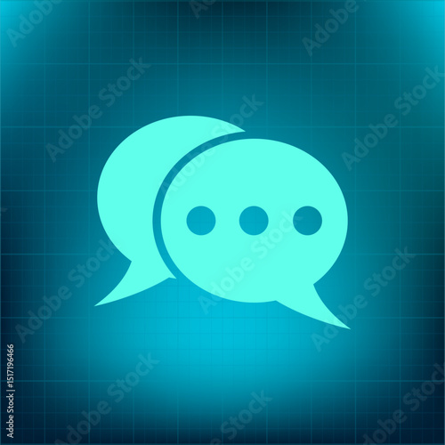 Vector icon on a blue background with a gradient