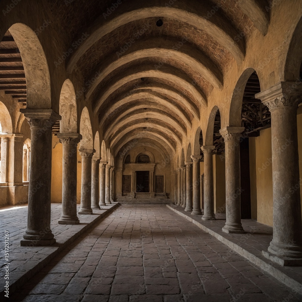 A Spanish colonial convent in Peru. A Spanish colonial convent in Peru.