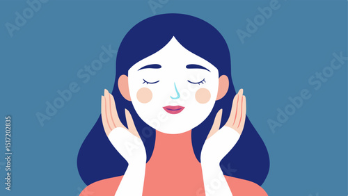 Hands Massaging Skin An illustration of hands gently massaging the face depicting the therapeutic aspect of collagen regeneration treatments.