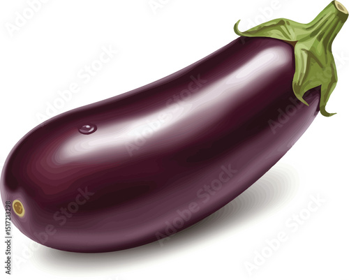eggplants isolated on white background
