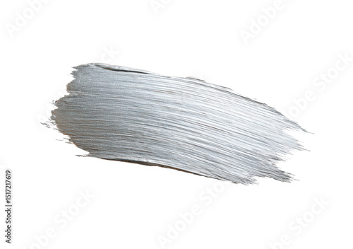 Metallic gray paint brush stroke