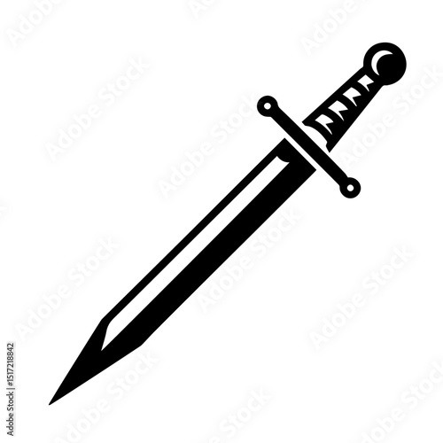 Clean black and white vector silhouette