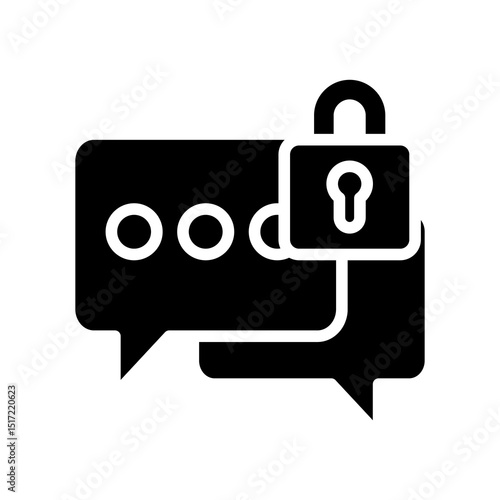Private Chat glyph icon