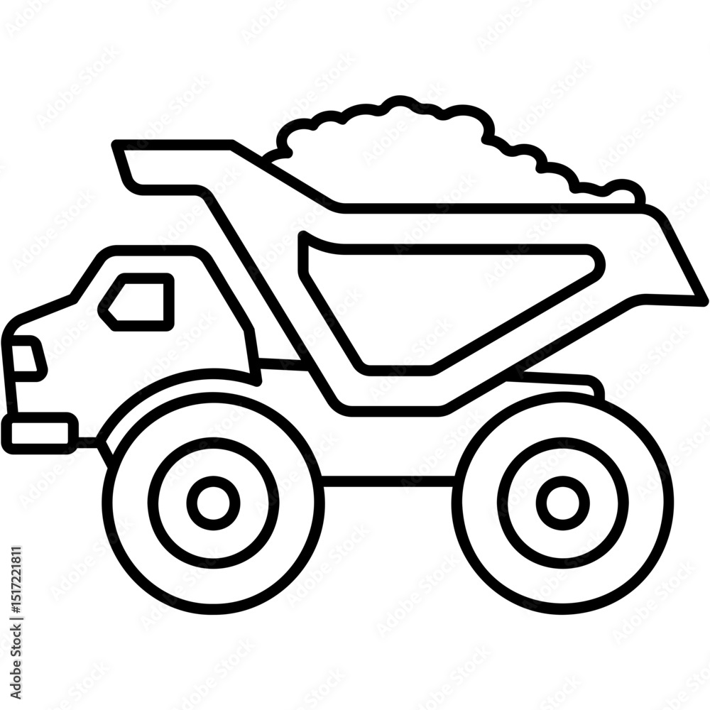 Naklejka premium Surface Mining Icon