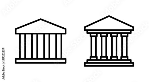 Bank icon vector. Bank sign and symbol, museum, university