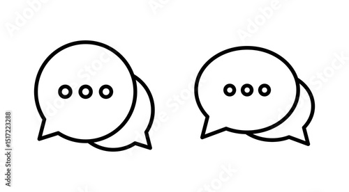 Chat icon vector. speech bubble sign and symbol. comment icon. message
