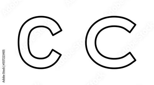 Copyright icon vector. copyright sign and symbol