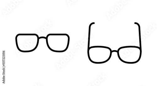 Glasses icon vector. Glasses sign and symbol