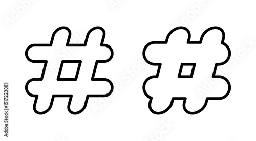Hashtag icon vector. hashtag sign and symbol