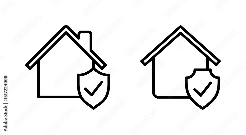 home insurance icon vector. home protection sign and symbol home insurance icon vector. home protection sign and symbol