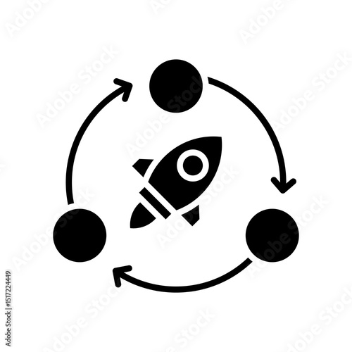 Lean Startup glyph icon