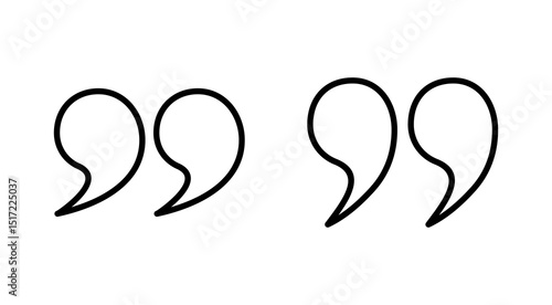 Quote icon vector. Quotation mark sign and symbol