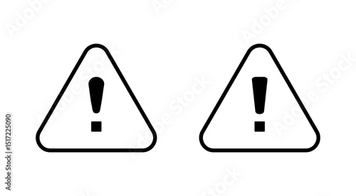 Exclamation danger icon vector. attention sign and symbol. attention sign