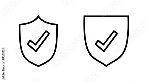 Shield check mark icon vector. Protection approve sign. Insurance icon