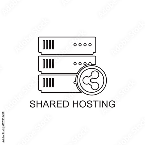 shared hosting icon , storage icon
