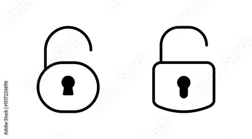Unlock icon vector. Unlock sign and symbol. unlocked padlock icon