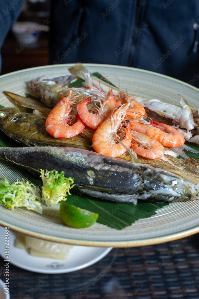 a plate of seafood a plate of seafood