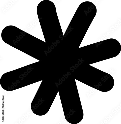 Bold Asterisk Symbol With Thick Arms