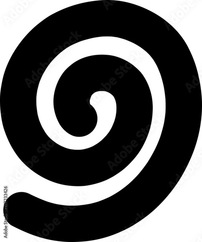 Doodle Style Spiral Swirl Curve