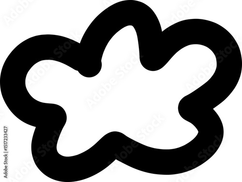 Cartoon Doodle Cloud Pop Icon