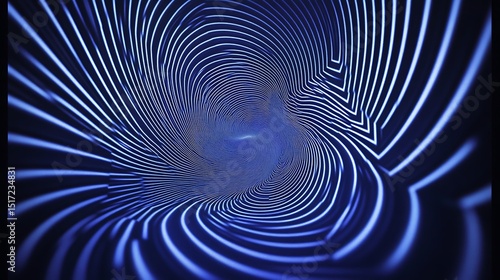 Captivating abstract illusion with depth perception and dynamic optical art