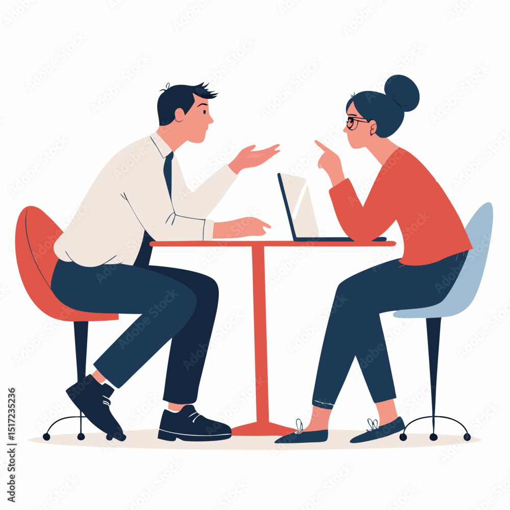 Create a bold vector illustration of diverse coworkers collaborating, showcasing a positive and productive public relations meeting. Create a bold vector illustration of diverse coworkers collaborating, showcasing a positive and productive public relations meeting.