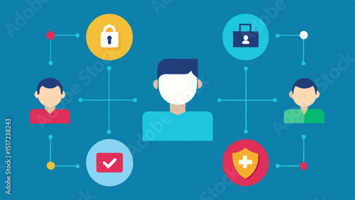 AI Filtering Out Suious Users An illustration depicting a digital barrier that separates suious user icons from legitimate ones with technology symbols representing AI filtering