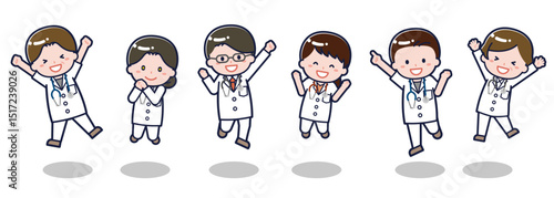 いろいろな人物セット_はしゃぐ_医師