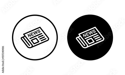 Newspaper icon vector illustration. news paper sign and symbolign