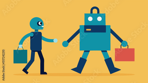 Bag Carrier A robot following a customer carrying heavy shopping bags offering to carry them to the car or a designated area for convenience.
